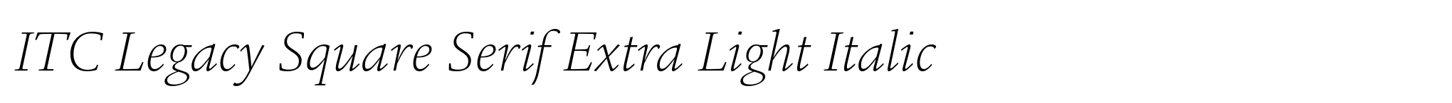 ITC Legacy Square Serif Extra Light Italic image